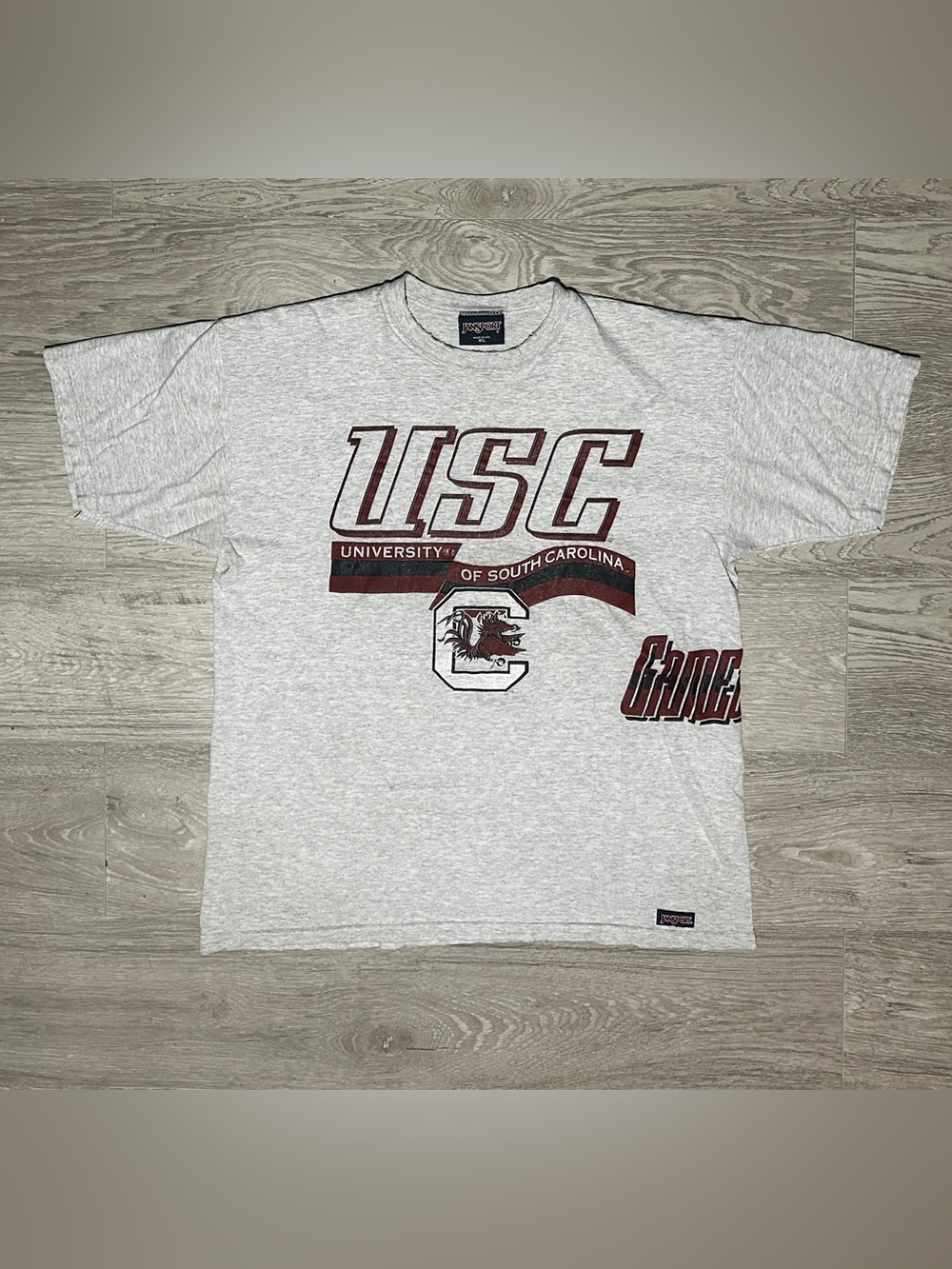 Vintage Jansport University of South Carolina Wraparound Grey Graphic Shirt